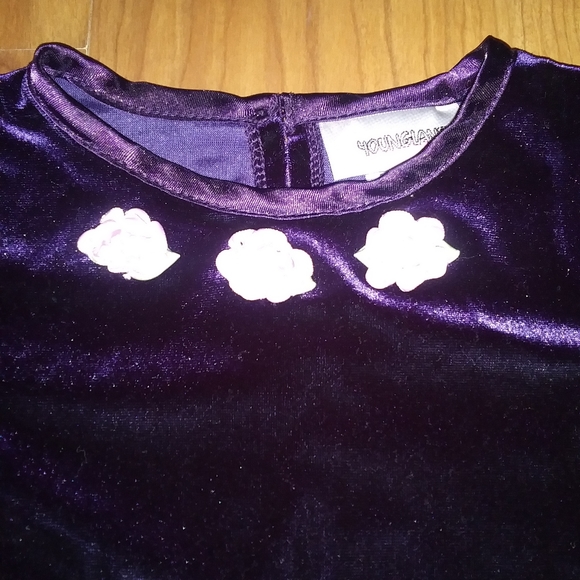 Youngland Dresses Toddler Purple Velvet Dress With Tutu Poshmark